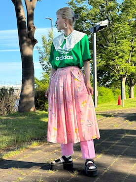 「MARKEY'S（マーキーズ）のアイテム」を使った、nyamnyam793n さん（レディース・162cm）の夏コーディネート