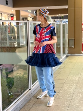 「Candy Stripper（キャンディストリッパー）のアイテム」を使った、nyamnyam793n さん（レディース・162cm）の夏コーディネート