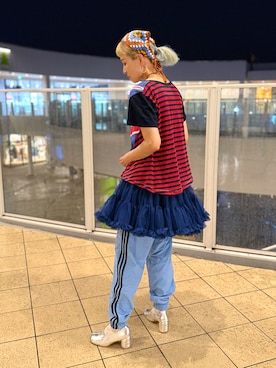 「Candy Stripper（キャンディストリッパー）のアイテム」を使った、nyamnyam793n さん（レディース・162cm）の夏コーディネート