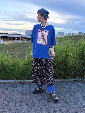 「レトロ」｜nyamnyam793n さん（レディース・162cm）の夏コーディネート