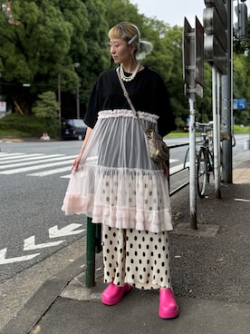 「SANSeLF（サンセルフ）のアイテム」を使った、nyamnyam793n さん（レディース・162cm）の夏コーディネート