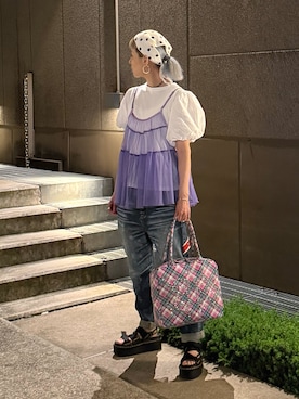 「ap retro（アプレトロ）のアイテム」を使った、nyamnyam793n さん（レディース・162cm）の夏コーディネート