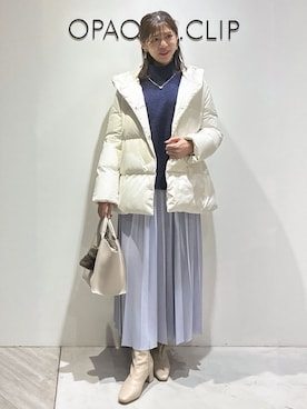 「アイテム（チャーム、ブラウン系）」を使った、もんちゃんさん（レディース・167cm）の冬コーディネート