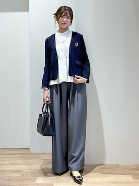 「TAKEO KIKUCHI（タケオキクチ）のアイテム」を使った、もんちゃんさん（レディース・167cm）の春コーディネート