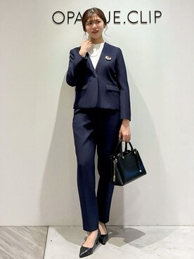「アイテム（その他ヘアアクセサリー、ブルー系）」を使った、もんちゃんさん（レディース・167cm）の冬コーディネート