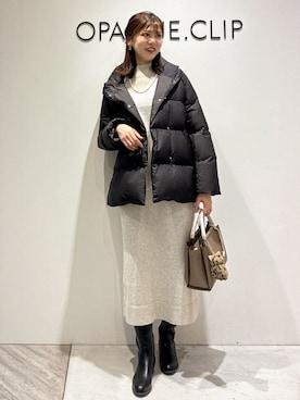 「アイテム（チャーム、ブラウン系）」を使った、もんちゃんさん（レディース・167cm）の冬コーディネート