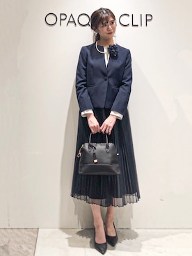 「アイテム（その他ヘアアクセサリー、ブルー系）」を使った、もんちゃんさん（レディース・167cm）の春コーディネート
