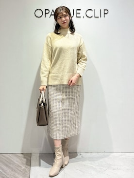 「アイテム（その他ヘアアクセサリー、ブルー系）」を使った、もんちゃんさん（レディース・167cm）の冬コーディネート