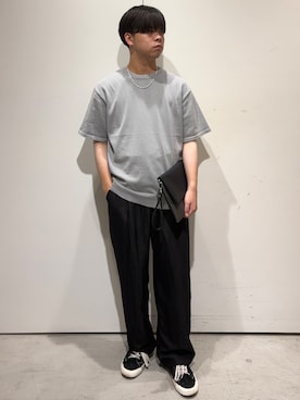 「THE SHOP TK （ザ ショップ ティーケー ）のアイテム（ショルダーバッグ）」を使った、ASAさん（メンズ・173cm）の夏コーディネート