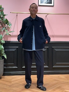 「DRESSTERIOR（ドレステリア）のオーバーラップサークル ソックス（ソックス/靴下、グレー系）」を使った、torigoeさん（メンズ・164cm）の春コーディネート