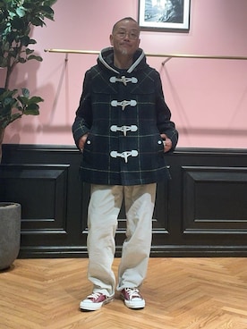 「アイテム（ダッフルコート）」を使った、torigoeさん（メンズ・164cm）の秋コーディネート