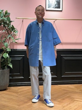 「Sunauna（スーナウーナ）のアイテム」を使った、torigoeさん（メンズ・164cm）の春コーディネート