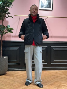 「アイテム（ダウンジャケット/コート）」を使った、torigoeさん（メンズ・164cm）の冬コーディネート