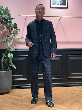 「DRESSTERIOR（ドレステリア）のオーバーラップサークル ソックス（ソックス/靴下、グレー系）」を使った、torigoeさん（メンズ・164cm）の春コーディネート