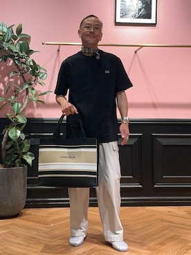 「LACOSTE（ラコステ）のアイテム」を使った、torigoeさん（メンズ・164cm）の夏コーディネート