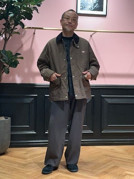 「DANTON（ダントン）のアイテム（ジャケット/アウター）」を使った、torigoeさん（メンズ・164cm）の秋コーディネート