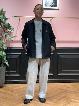 「DRESSTERIOR（ドレステリア）のオーバーラップサークル ソックス（ソックス/靴下、グレー系）」を使った、torigoeさん（メンズ・164cm）の春コーディネート