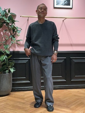 「アイテム（その他パンツ）」を使った、torigoeさん（メンズ・164cm・50代）の秋コーディネート