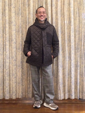 「アイテム（スウェット、パープル系）」を使った、torigoeさん（メンズ・164cm）の秋コーディネート