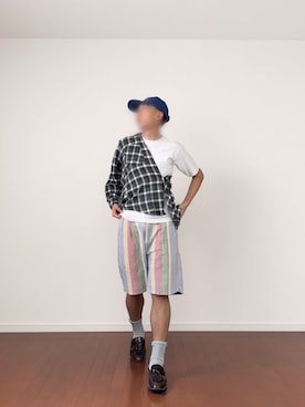 「PRO CLUB （プロクラブ）の【PROCLUB/プロクラブ】Heavyweight Short Sleeve Tee 厚手　ヘビーウェイト　Tシャツ　無地　ユニセックス クルーネック（Tシャツ/カットソー、ホワイト系）」を使った、hollyolive21さん（メンズ・168cm）の秋コーディネート