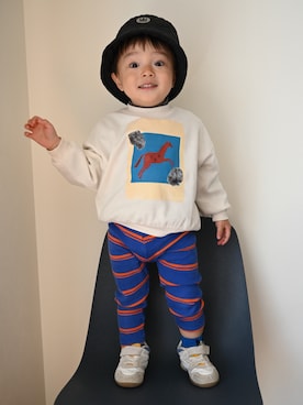 「ZARA KIDSのアイテム（帽子）」を使った、deee🐏さん（キッズ・90cm）の春コーディネート