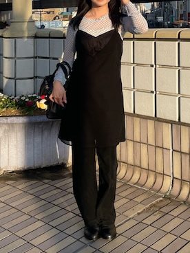 「ATTISESSION（アティセッション）のアイテム」を使った、いぬ太郎さん（レディース・154cm）の春コーディネート