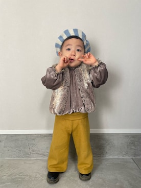 「H&M（エイチ・アンド・エム）のアイテム（シューズ）」を使った、mukuさん（キッズ・100cm）の春コーディネート