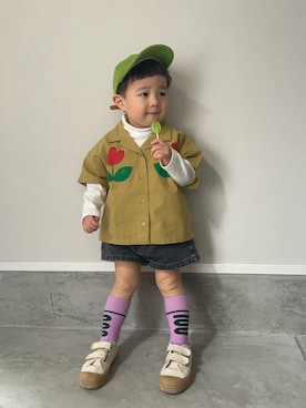 「NOVESTA（ノベスタ）のアイテム」を使った、mukuさん（キッズ・100cm）の春コーディネート