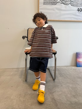 「Onitsuka Tiger（オニツカタイガー）のアイテム」を使った、mukuさん（キッズ・100cm）の秋コーディネート