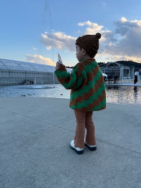 「Misha & Puff（ミーシャアンドパフ）のアイテム」を使った、mukuさん（キッズ・100cm）の春コーディネート