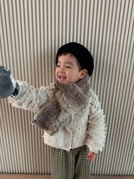 「Misha & Puff（ミーシャアンドパフ）のアイテム」を使った、mukuさん（キッズ・100cm）の春コーディネート