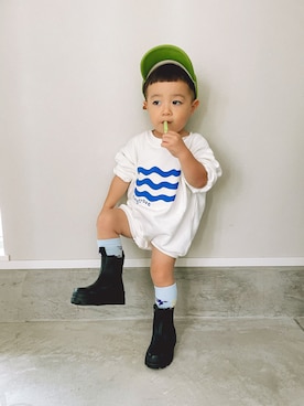 「H&M（エイチ・アンド・エム）のアイテム（シューズ）」を使った、mukuさん（キッズ・100cm）の春コーディネート