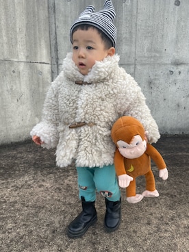 「H&M（エイチ・アンド・エム）のアイテム（シューズ）」を使った、mukuさん（キッズ・100cm）の春コーディネート