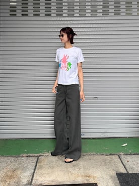 「KAIKO（カイコー）のアイテム」を使った、天音さん（レディース・175cm）の夏コーディネート