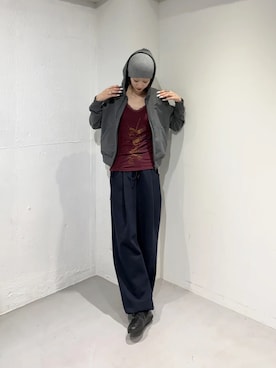 「NEONSIGN（ネオンサイン）のアイテム」を使った、天音さん（レディース・175cm）の夏コーディネート