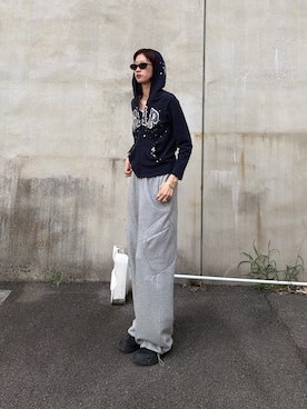 「KAIKO（カイコー）のアイテム」を使った、天音さん（レディース・175cm）の夏コーディネート