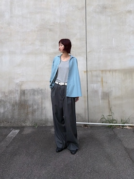 「BASERANGE（ベースレンジ）のアイテム」を使った、天音さん（レディース・175cm）の夏コーディネート