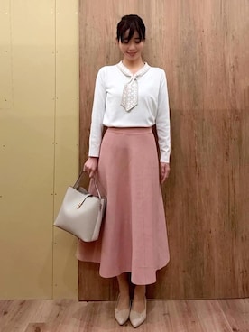 「HusHusH（ハッシュアッシュ）のアイテム（パンツ）」を使った、_._ayako39_._さん（レディース・165cm）の春コーディネート