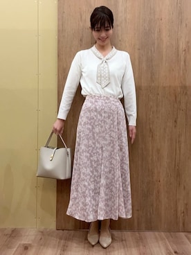 「HusHusH（ハッシュアッシュ）のアイテム（パンツ）」を使った、_._ayako39_._さん（レディース・165cm）の春コーディネート