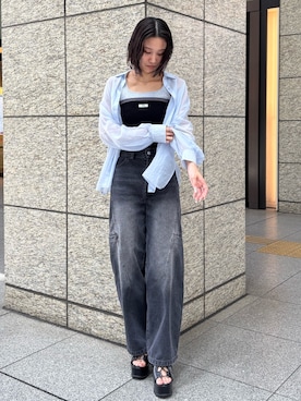 佐々谷玲央さん(レディース・168cm)の春コーディネート