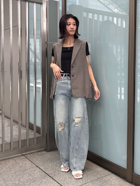佐々谷玲央さん(レディース・168cm)の夏コーディネート
