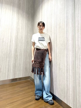 「URBAN RESEARCH DOORS（アーバンリサーチドアーズ）のアイテム（デニムパンツ）」を使った、nionさん（レディース・162cm）の夏コーディネート