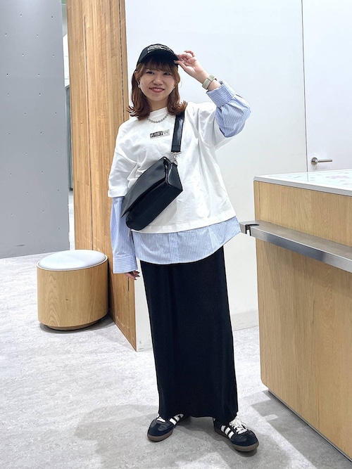 布帛レイアードBIGTシャツ 布帛レイヤードBIGTEE 645476（Tシャツ/カットソー）｜LEPSIM