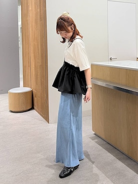 「LEPSIM（レプシィム）のビーズミニショルダー　646448（ショルダーバッグ、その他）」を使った、Michiさん（レディース）の春コーディネート