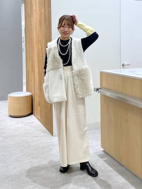 「アイテム（ベスト）」を使った、Michiさん（レディース・161cm・20代）の冬コーディネート