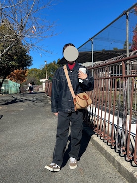 「アイテム（デニムジャケット）」を使った、ﾘｰﾇ🐨さん（レディース・156cm）の秋コーディネート