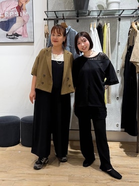 「LEPSIM（レプシィム）のステンレスロングアレンジネックレス　587102（ネックレス、シルバー系）」を使った、つーさんさんの春コーディネート