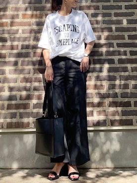 「NO Monday（ノーマンデー）のアイテム」を使った、Cieさん（レディース・165cm）の夏コーディネート