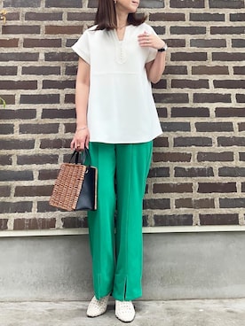 「NO Monday（ノーマンデー）のアイテム」を使った、Cieさん（レディース・165cm）の夏コーディネート