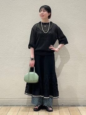 「SHIPS」｜「アイテム（その他トップス）」を使った、久富さん（レディース・161cm）の夏コーディネート